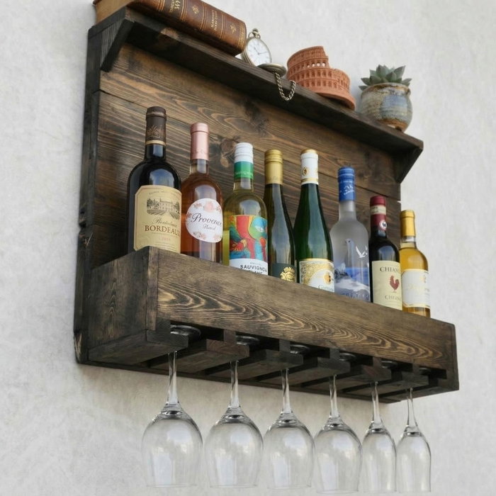 Hanah Home Raf339 Estantería Decorativa de Madera de 70 cm